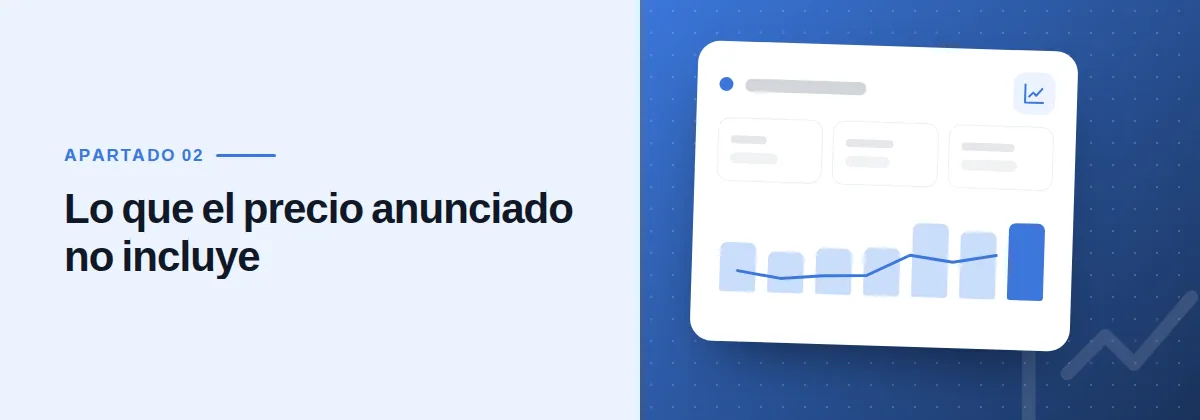 Lo que el precio anunciado no incluye